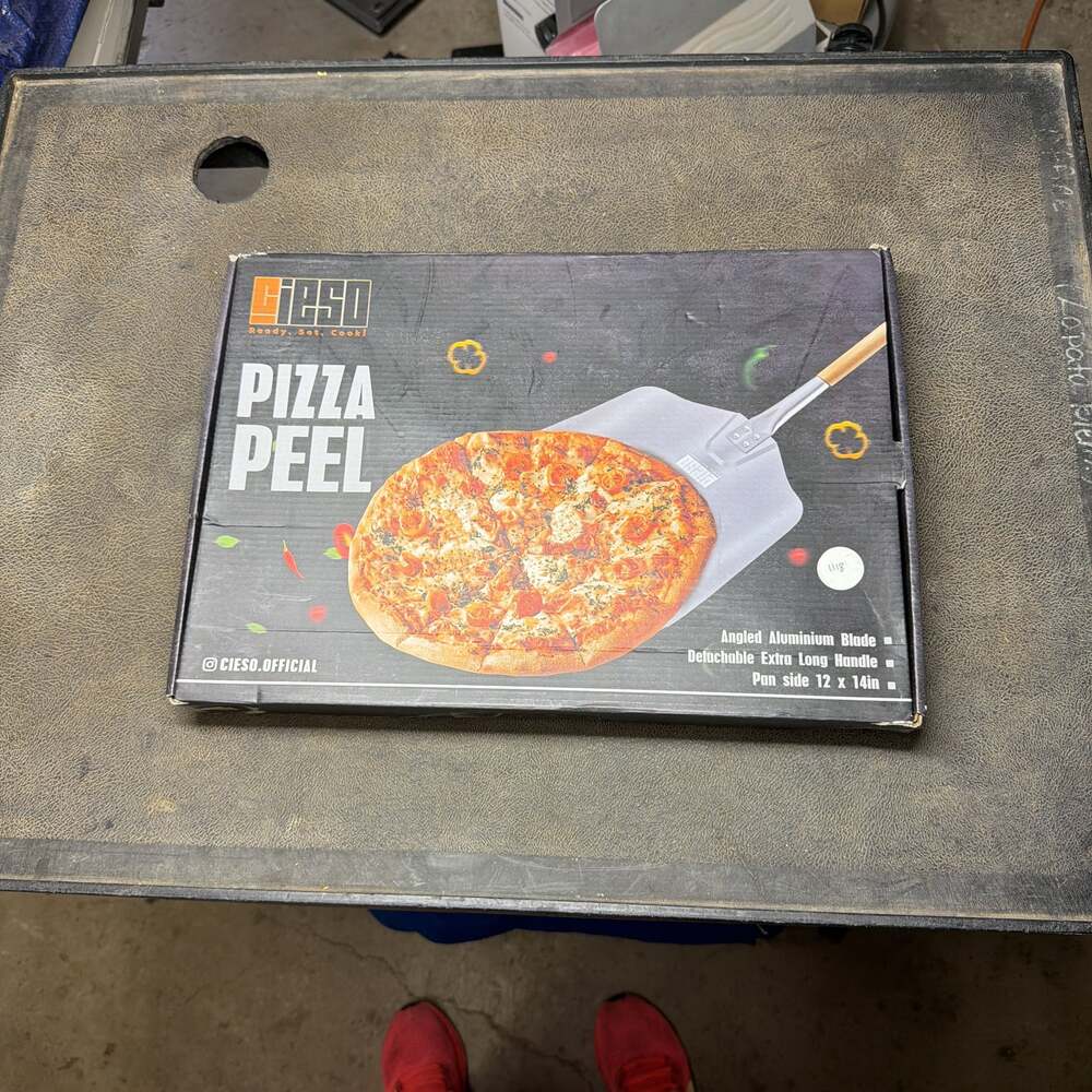 12 Inch Stainless Steel Pizza Peel with wood Handle